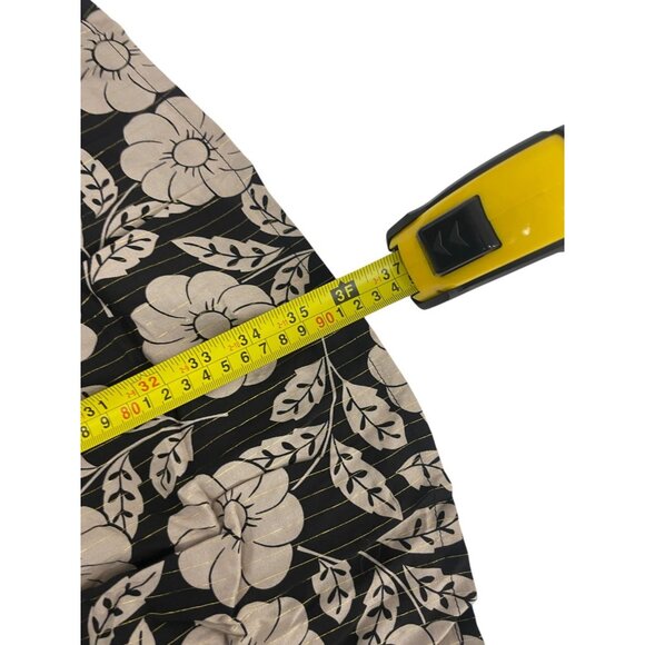 Boden Womens Fit & Flare Dress Black UK 14 US 10 Floral Metallic Frill D0347 NWT - Picture 13 of 15